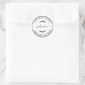 Maak Je Eigen Ronde Retouradres Sticker (Tas)