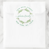 Maak Je Eigen Ronde Retouradres Sticker (Tas)