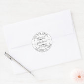 Maak Je Eigen Ronde Whimsy Handgetekende Bladeren Sticker (Envelop)