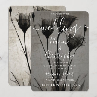 Maak Je Eigen Röntgen Sepia Donkere Bloemen Bruilo Kaart