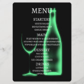 Maak Je Eigen Röntgen Wijn Glas & Fles Menu (Voorkant)