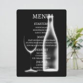 Maak Je Eigen Röntgen Wijn Glas & Fles Menu (Staand voorkant)