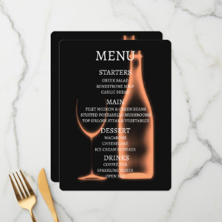 Maak je eigen Röntgen wijnglas en fles Menu