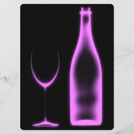 Maak je eigen Röntgen-wijnglas en -fles Menu (Achterkant)