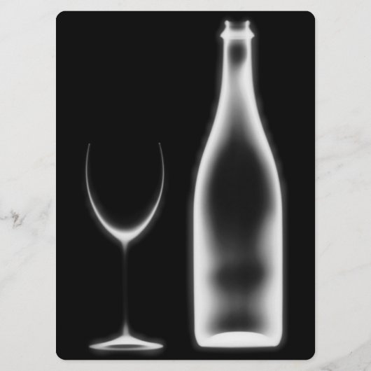 Maak je eigen Röntgen-wijnglas en -fles Menu (Achterkant)