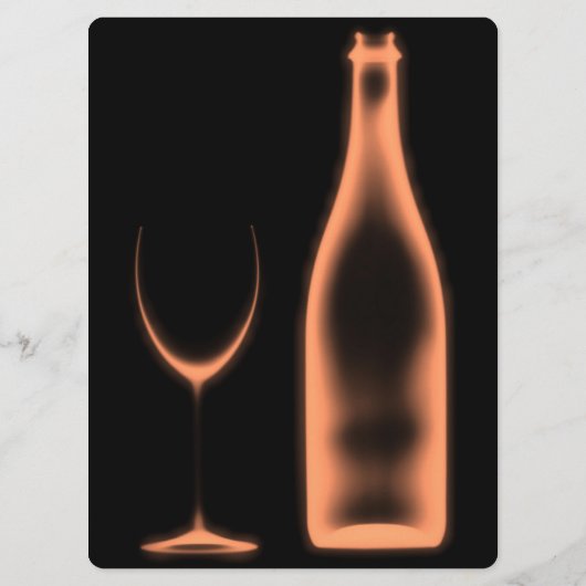 Maak je eigen Röntgen wijnglas & fles Menu (Achterkant)