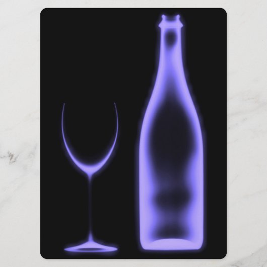 Maak je eigen Röntgen wijnglas & fles Menu (Achterkant)