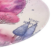 Maak Je Eigen Roze Boom Landschap Snijplank (Hoek)