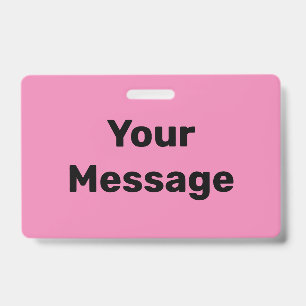 Maak je eigen roze en zwarte tekstsjabloon badge