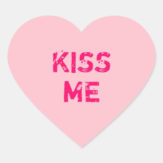 Maak Je Eigen Roze Gesprekshart Hart Sticker (Voorkant)