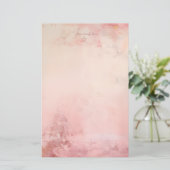 Maak Je Eigen Roze Grunge Briefpapier (Staand voorkant)