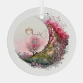 Maak je eigen roze maanlandschap glas ornament (Achterkant)