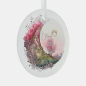 Maak je eigen roze maanlandschap glas ornament (Voorkant Rechts)
