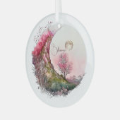 Maak je eigen roze maanlandschap glas ornament (Voorkant links)