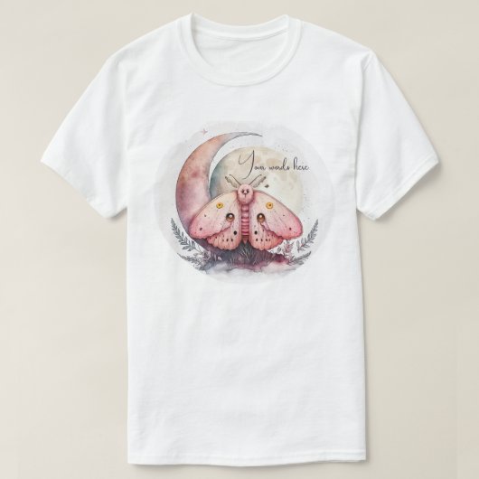 Maak je eigen Roze Maansmot T-shirt (Design voorkant)