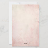 Maak Je Eigen Roze Shabby Chic Grunge Briefpapier (Achterkant)