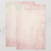 Maak Je Eigen Roze Shabby Chic Grunge Briefpapier (Voorkant / Achterkant)