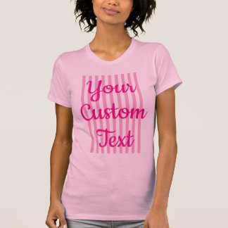 Maak Je Eigen Roze Typografie Streep T-shirt