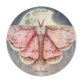 Maak Je Eigen Roze Vollemaanvlinder Snijplank (Voorkant)