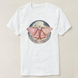 Maak Je Eigen Roze Vollemaanvlinder T-shirt