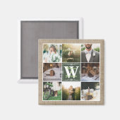 Maak je eigen Rustic Weddenschap-instagram Collage Magneet (Voorkant / Achterkant)