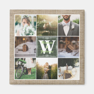 Maak je eigen Rustic Weddenschap-instagram Collage Magneet