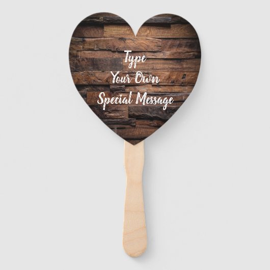 Maak je eigen rustieke buitenbruiloft handwaaier (Achterkant)