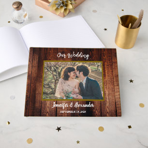 Maak je eigen rustieke foto landelijke bruiloft  gastenboek