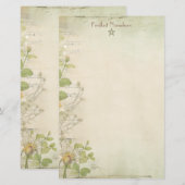 Maak Je Eigen Rustieke Rozen Madeliefjes Briefpapi Briefpapier (Voorkant / Achterkant)