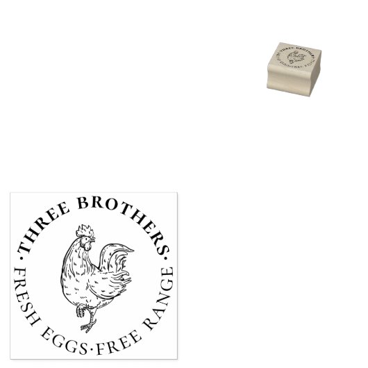 Maak je eigen Rustige Ronde Kip Eieren Stamp Rubberstempel (Gestempeld)