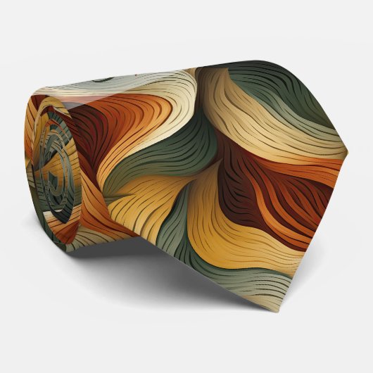 Maak Je Eigen Sage Amber Golven Herfst Stropdas (Opgerold)