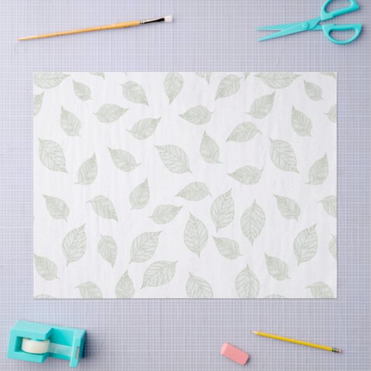 Maak Je Eigen Salie Groene Witte Gestreepte Patroo Tissuepapier (Craft)