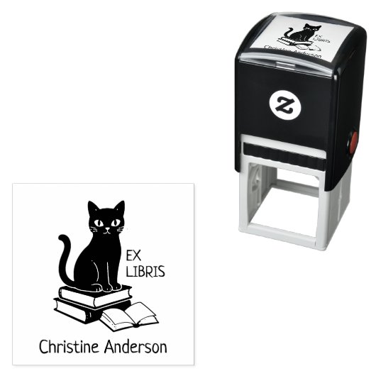 Maak je eigen | Schattigee kat | Uit de bibliothee Zelfinktende Stempel (In situ)