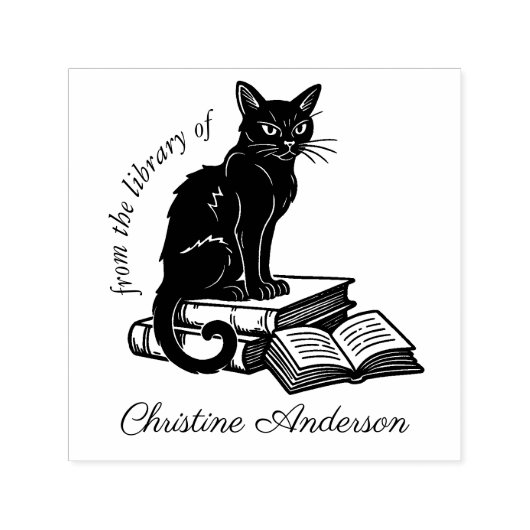Maak je eigen | Schattigee kat | Uit de bibliothee Zelfinktende Stempel (Design)