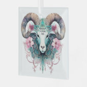 Maak Je Eigen Schone Aries Dierenriem Glas Ornament (Voorkant links)