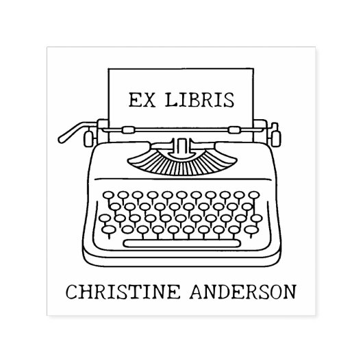 Maak je eigen | schrijfmachine | Uit de bibliothee Zelfinktende Stempel (Design)