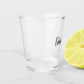 Maak Je Eigen Script Monogram Initiaal & Naam Shot Glas (Links)