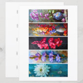 Maak Je Eigen Set van 5 Geschilderde Bloemen Boeke (Voorkant / Achterkant)