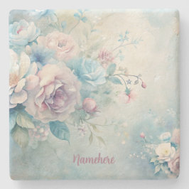 Maak Je Eigen Shabby Chic Blauwe Roze Witte Rozen Stenen Onderzetter