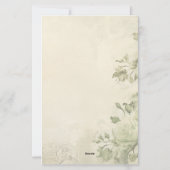 Maak Je Eigen Shabby Chic Groene Rozen Bloemstuk Briefpapier (Achterkant)