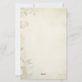 Maak je eigen Shabby Chic Perzikrozen Groen Briefpapier (Achterkant)