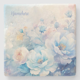 Maak Je Eigen Shabby Chic Roze Blauwe Roos Boeket Stenen Onderzetter