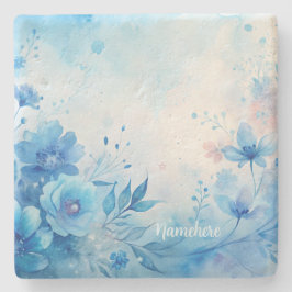 Maak Je Eigen Shabby Chic Roze Blauwe Wilde Bloeme Stenen Onderzetter