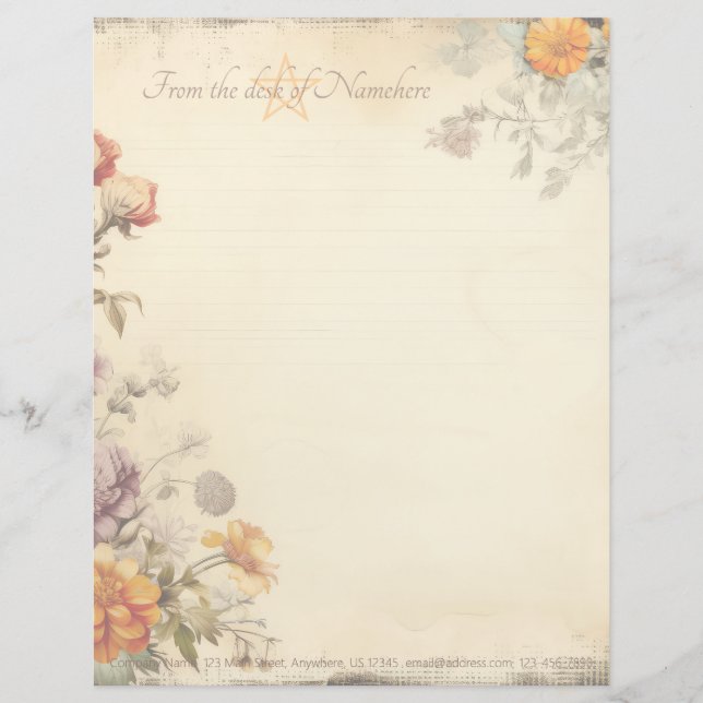 Maak Je Eigen Shabby Chic Samengestelde Boeket van Briefhoofd (Voorkant)