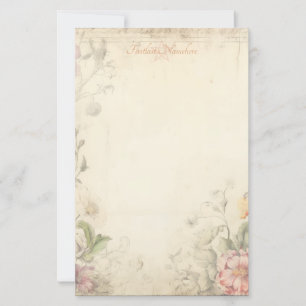 Maak Je Eigen Shabby Chic Vintage Wilde Bloemen Briefpapier
