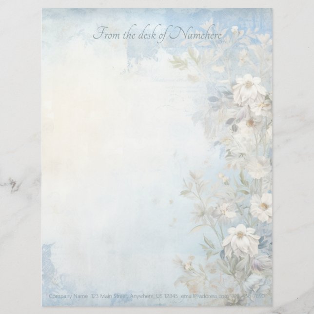 Maak je eigen Shabby Chic wilde bloemen Briefhoofd (Voorkant)