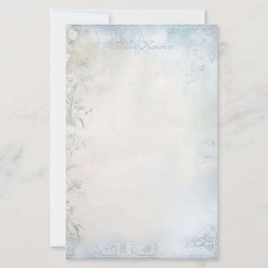 Maak Je Eigen Shabby Chic Witte Anjers Briefpapier (Voorkant)