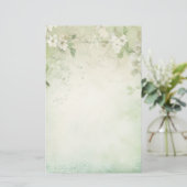 Maak je eigen Shabby Chic Witte Bloem Wingerd Briefpapier (Staand voorkant)