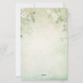 Maak je eigen Shabby Chic Witte Bloem Wingerd Briefpapier (Achterkant)