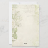 Maak Je Eigen Shabby Chic Witte Rozen Bloem Briefpapier (Achterkant)